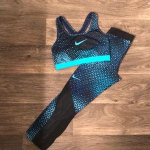 Nike pro sports bra and matching leggings